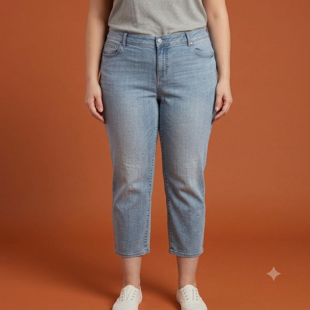 Talbots Flawless Five-Pocket Boyfriend Jeans Women 20WP Blue Stretch Denim EUC